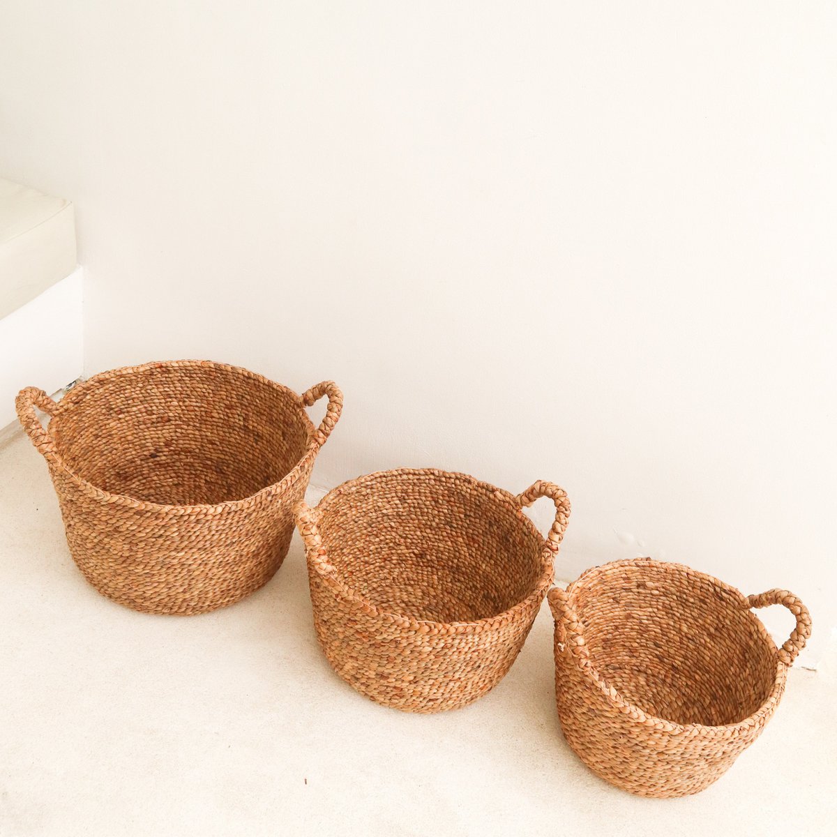 SAMU Basket sustainable water hyacinth basket set decorative use