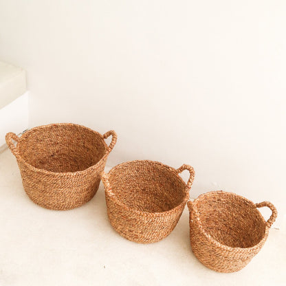 SAMU Basket sustainable water hyacinth basket set decorative use