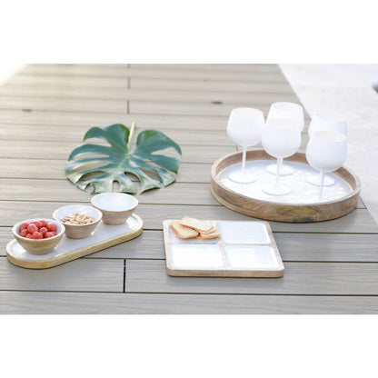 Stylish wooden serving platter for home decor and table decoration | CozyVibe