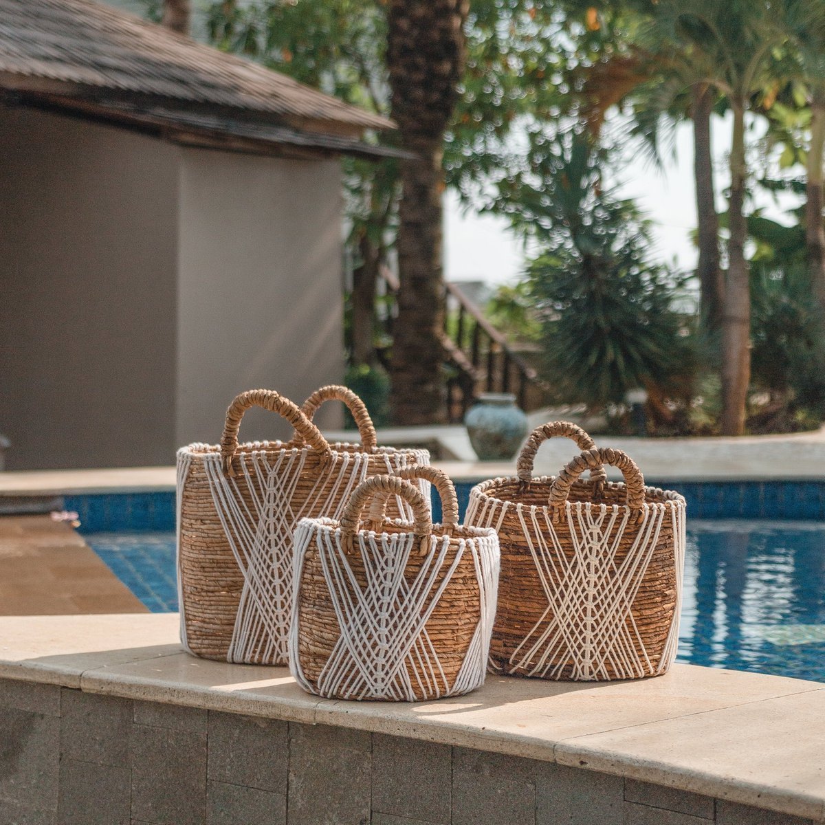 Storage Basket | Plant Basket | Laundry Basket LAWU made from Banana Fibre (3 sizes) - CozyVibe.eu