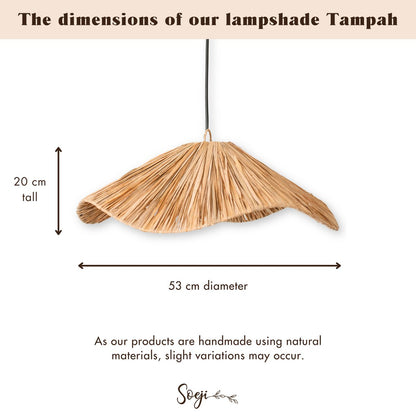TAMPAH raffia basket lampshade adding tropical style to home interiors
