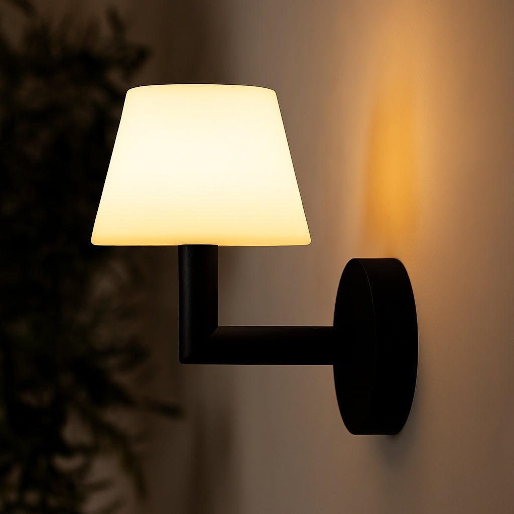 Ted Black – Wooden Rechargeable Wall Lamp – Cordless wall light with warm glow