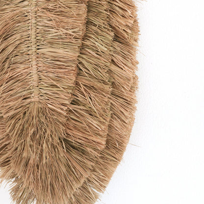 TIPIN Wall Decor handwoven raffia basket wall art leaf design
