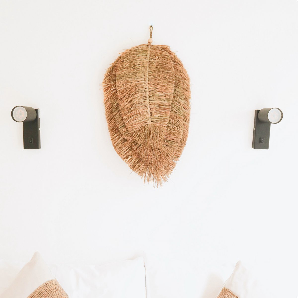 TIPIN Wall Decor raffia basket handmade leaf wall decoration