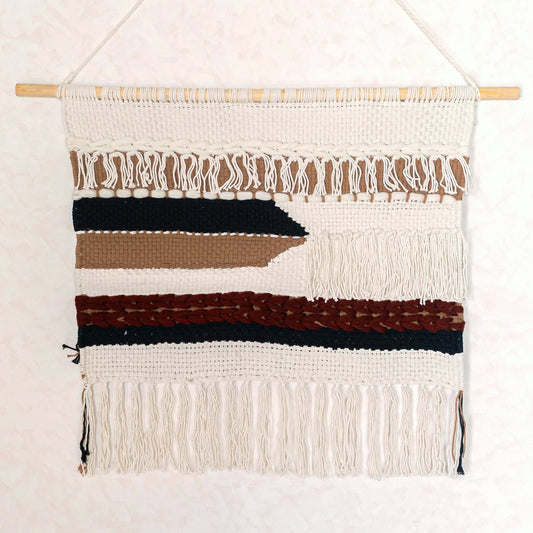 UDARA cotton wall hanging, large handwoven boho decor for living room