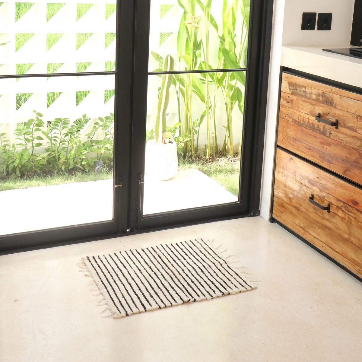 UNTUK Rug natural cotton basket floor rug for minimalist design