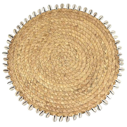 Wicker Placemat – Natural Shell Design for Elegant Dining - CozyVibe.eu