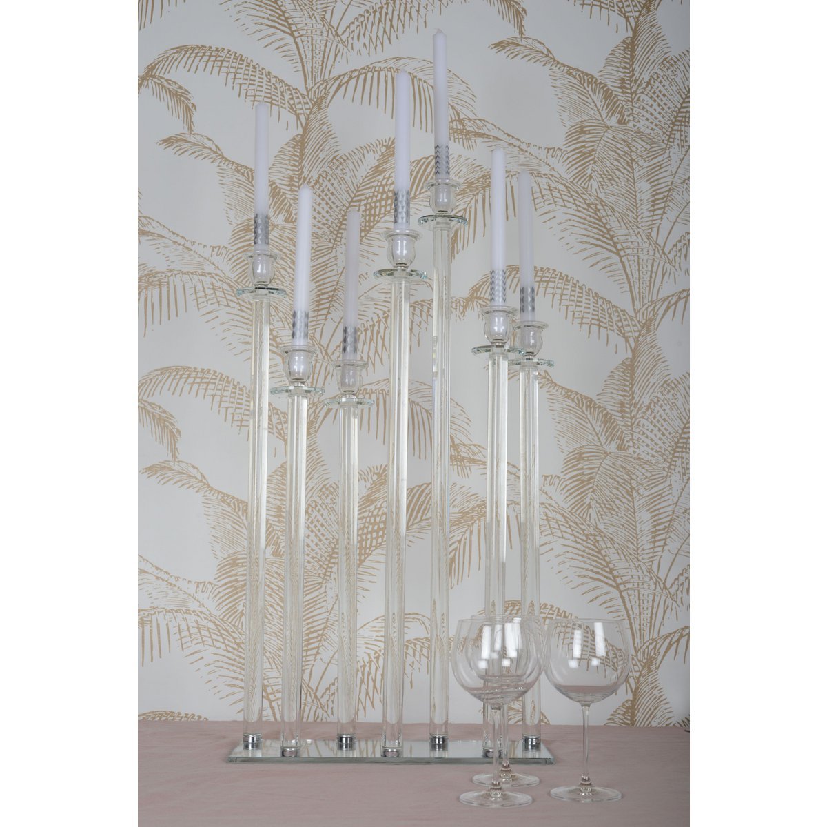 Set van 6 transparante wijnglazen – 19 cm
