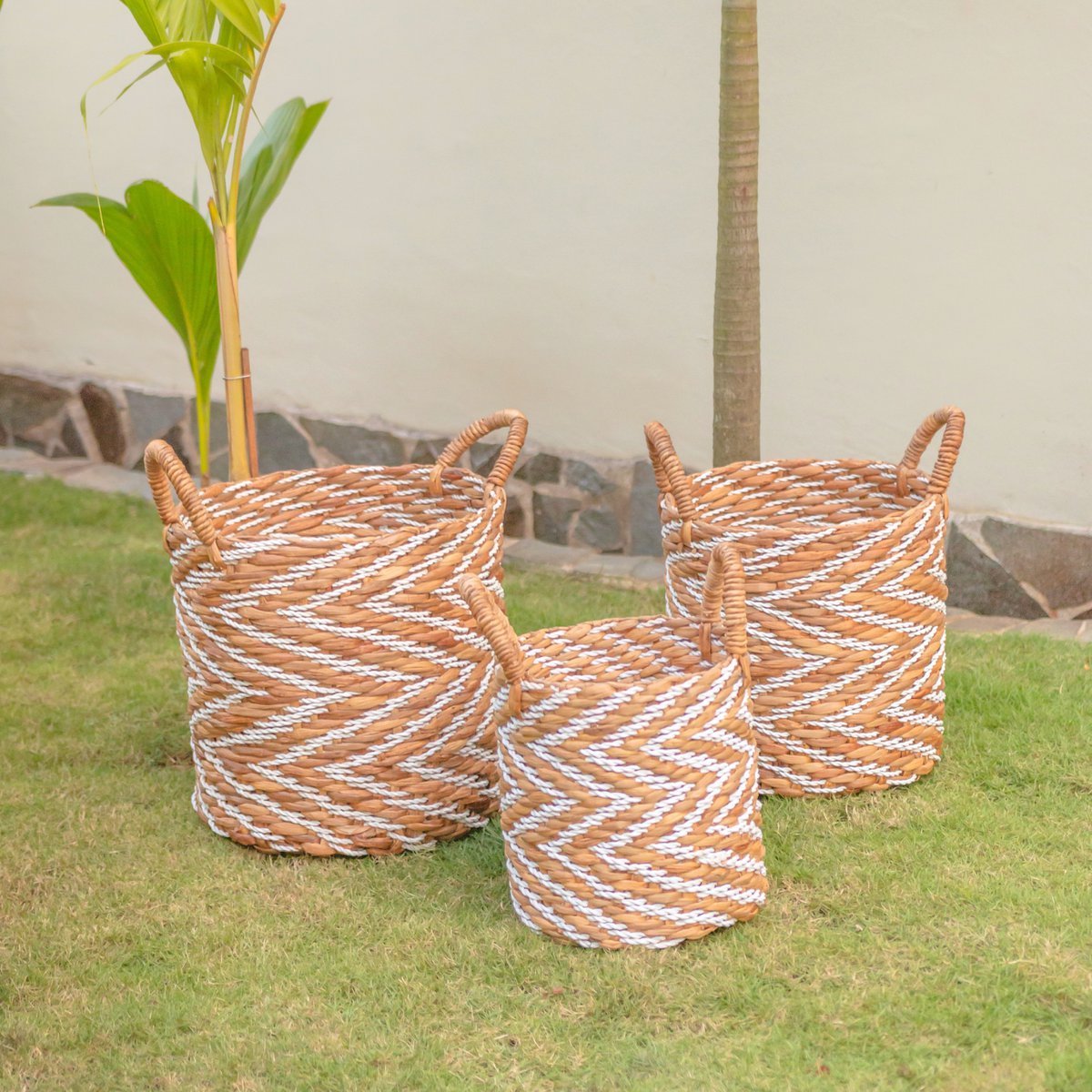 Yalimo woven water hyacinth basket durable and eco friendly storage
