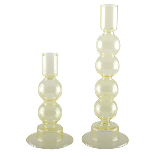 Yellow bubble candlesticks - Lot of 2 - CozyVibe.eu