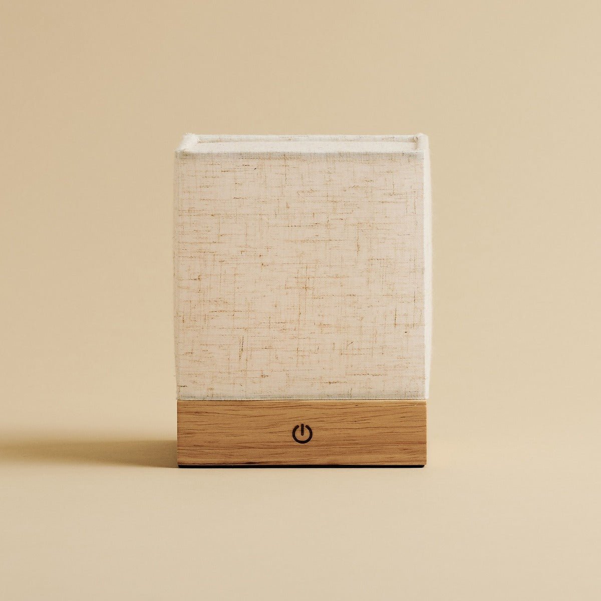 Zano Wireless Lamp – Dimmable wood and linen bedside night light